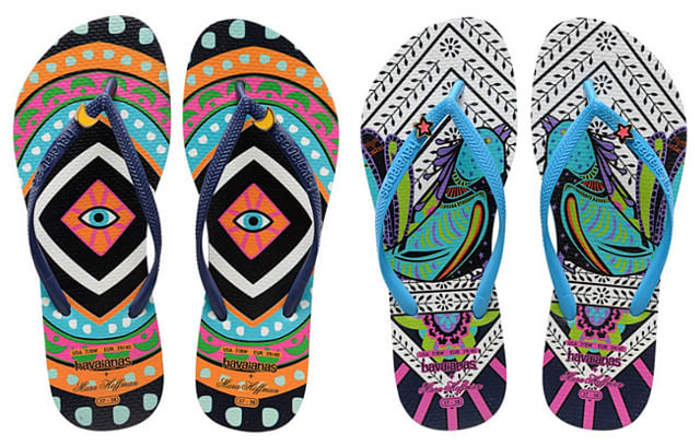 So psychedelic: The Havaianas x Mara Hoffman flip flops collab